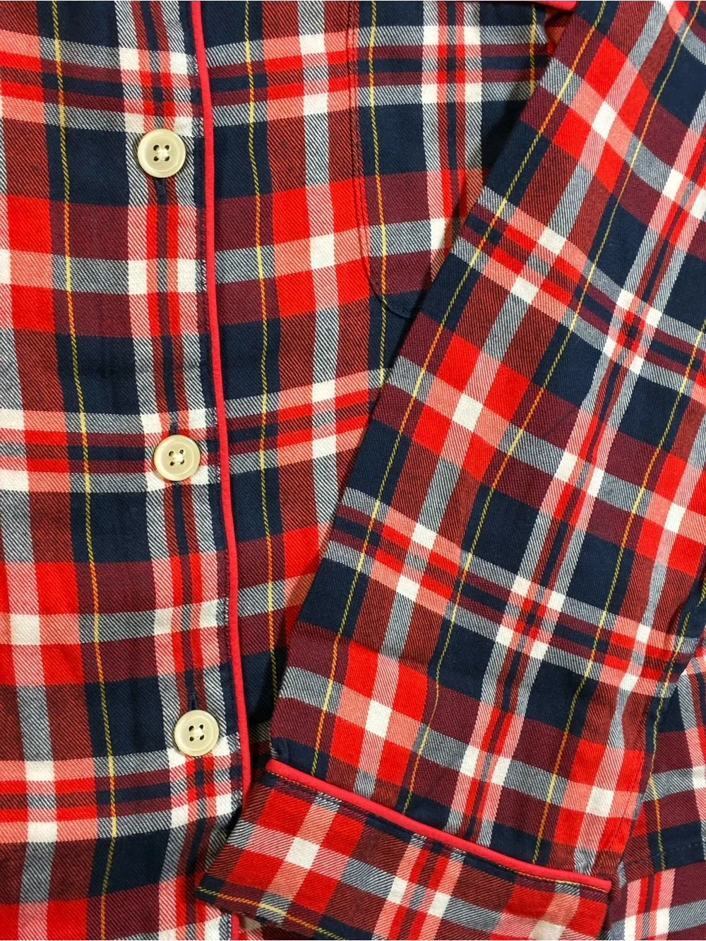 J. Crew Chestnut Navy & Red Plaid Pajama Top(only)
